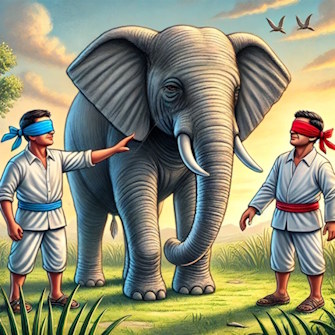parable of the three blind men and the elephant